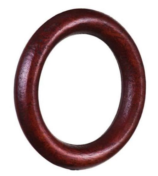 Imagem de Kit Argolas 19mm Madeira Pacote com 100 Pçs Mogno