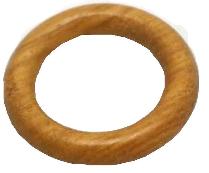 Imagem de Kit Argolas 19Mm Madeira Pacote Com 100 Peças Cerejeira