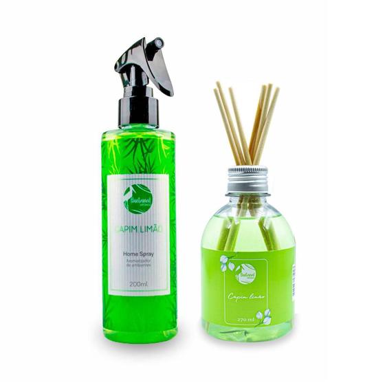 Imagem de Kit Aromatizador De Ambientes Capim Limão 270Ml + Home Spray