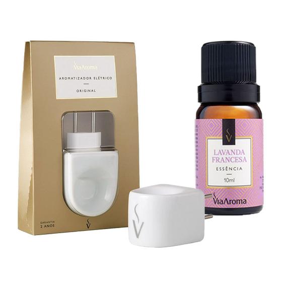 Imagem de Kit Aromatizador Original Via Aroma + Essência Lavanda Francesa 10 ml