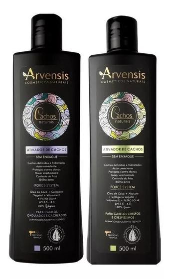 Imagem de Kit Arvensis Cachos Naturais Creme Ativador 500 Ml 2 Itens