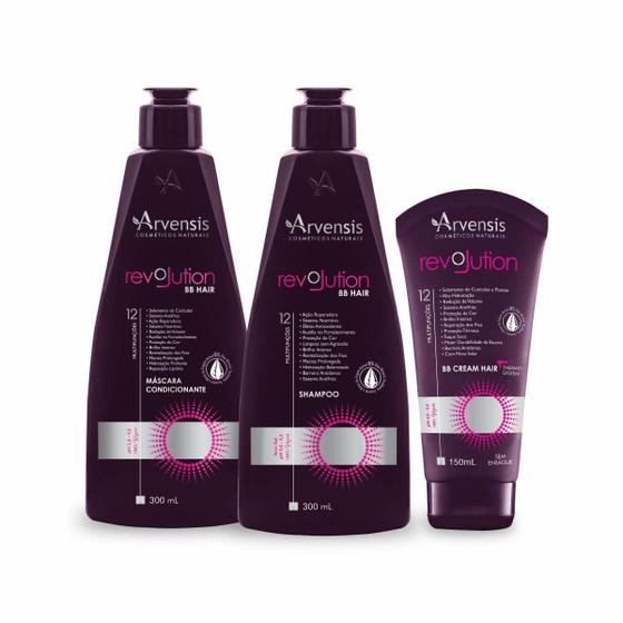 Imagem de Kit Arvensis Revolution Bb Hair Vegano 3 Produtos