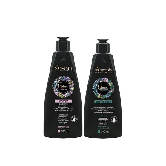 Imagem de Kit Arvensis Shampoo + Condicionador Para Todos Os Tipos de Cachos 300ml cada