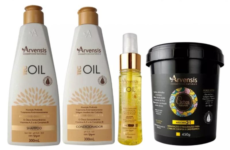 Imagem de Kit Arvensis Tec Oil Shampoo Condicionador Finalizador + Máscara 2x1