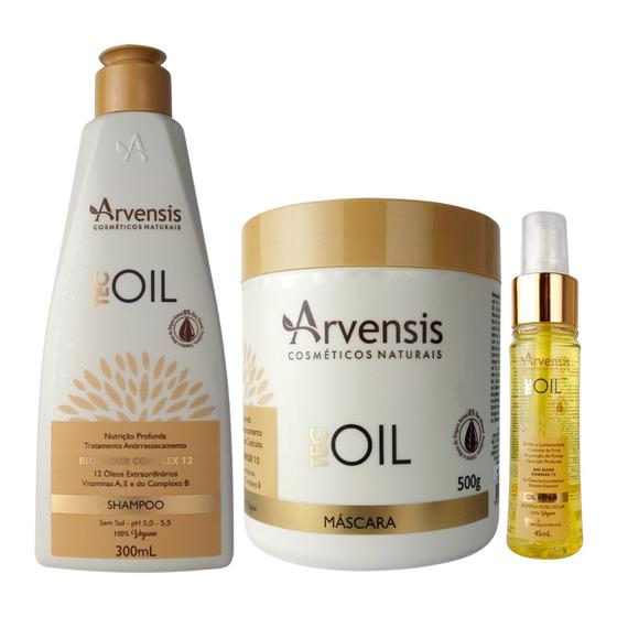 Imagem de Kit Arvensis Tec Oil Shampoo Máscara 500g Finalizador