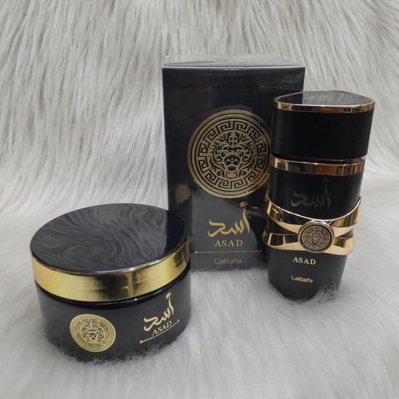 Kit Asad Lattafa Eau de Parfum Menor preço em Kit Asad Lattafa Eau de Parfum