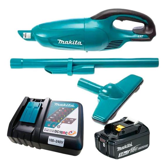 Kit Aspirador de Pó a Bat 18V + Bat 3,0AH + Carregador BiVolt - DCL180z-P Makita é boa?
