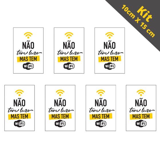 Imagem de Kit Atacado 7 Quadro Placa Decorativa - Não Tem Luxo 10x15cm