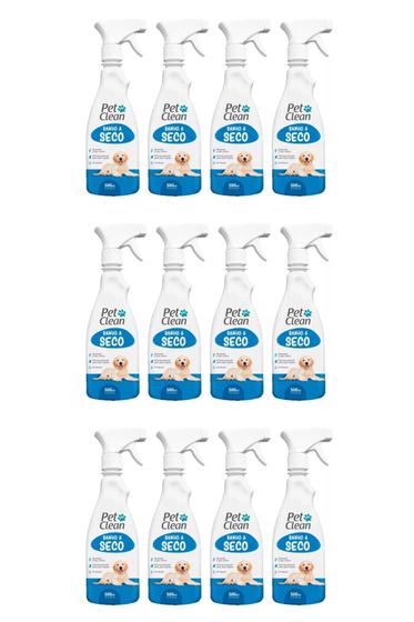 Imagem de KIT ATACADO BANHO A SECO PET CLEAN PARA PETSHOPS HOTEIS E CRECHES CANINAS  (12x500ml)