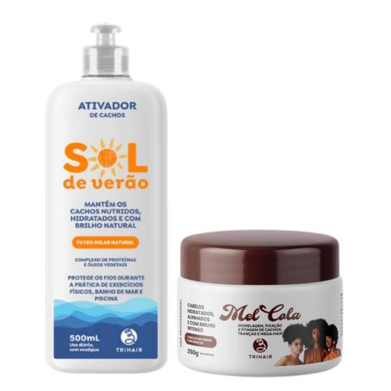 Imagem de Kit Ativador Sol de Verão 500ml + Mel cola 250g Trihair