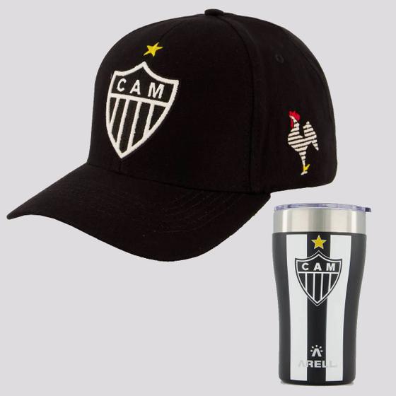 Imagem de Kit Atlético Mineiro Boné e Copo Térmico