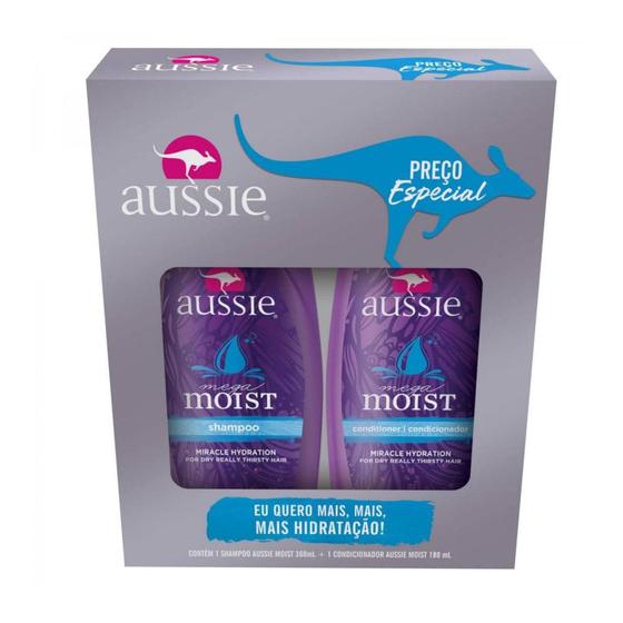 Imagem de Kit Aussie Moist Shampoo 360ml + Condicionador 180ml