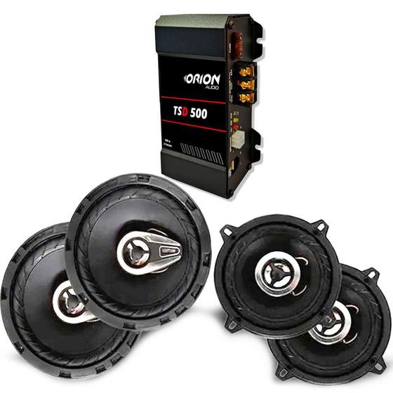 Kit Auto Falante 6 Pol 280 Watts+5 Pol + modulo Tsd 500 ORION Som