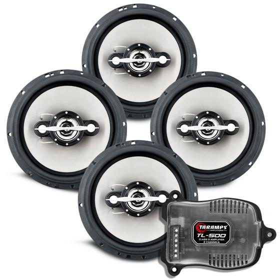 Kit Auto Falante Carro Leson 6 140W+6 Módulo 100 W Rms Som Le Son