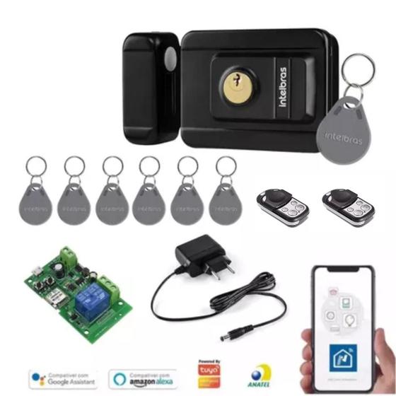 Imagem de Kit Automatizador Inteligente Wifi Fechadura, Tag E Controle