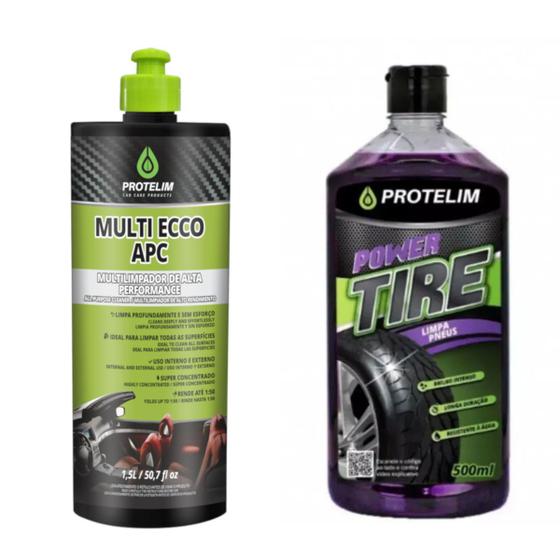 Imagem de Kit Automotivo Apc 1,5L + Limpa Pneus Pretinho 500ml