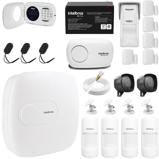 Imagem de Kit Avancado de Alarme AMT 1016 NET Intelbras Completão top