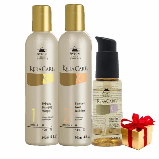 Imagem de Kit Avlon Shampoo + Cond. Keracare + Silken Seal 240ml