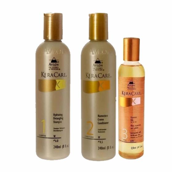 Imagem de Kit Avlon Shampoo Detangling 240Ml + Humecto Keracare + Oils