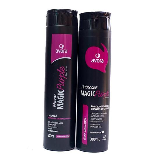 Imagem de Kit Avora Magic Purple Platinum Shampoo E Gloss Matizador