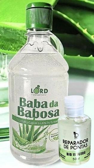 Imagem de Kit Baba da Babosa (Aloe Vera) 200g ou 500ml + Reparador de Pontas Bio 11 Óleos Lord Cosmetics