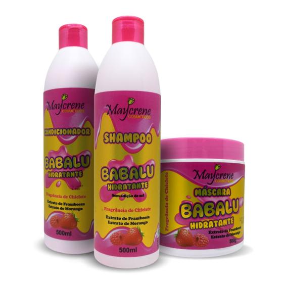 Imagem de Kit Babalu Hidratante Shampoo, Condicionador e Máscara Maycrene