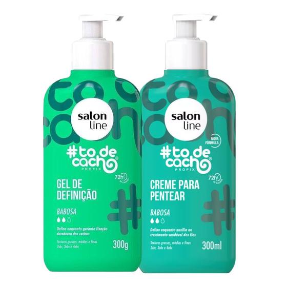 Imagem de Kit Babosa Salon Line Gel e Creme Para Pentear To de Cachos