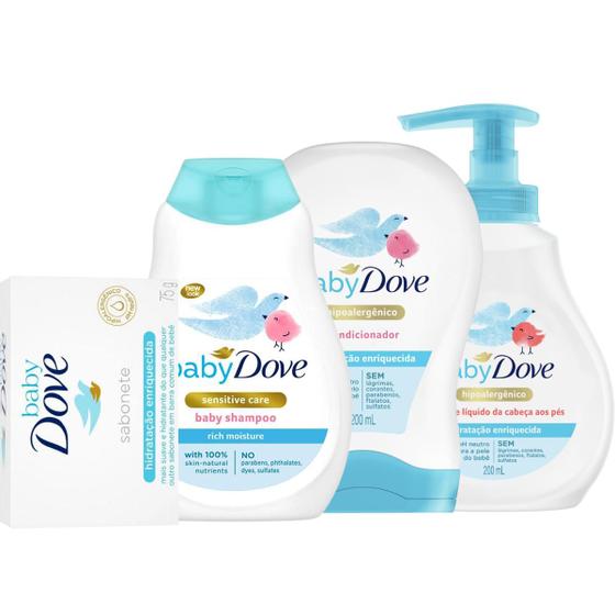 Kit Baby Dove Hidratação Hipoalergênico Enriquecida PhNeutro Produtos