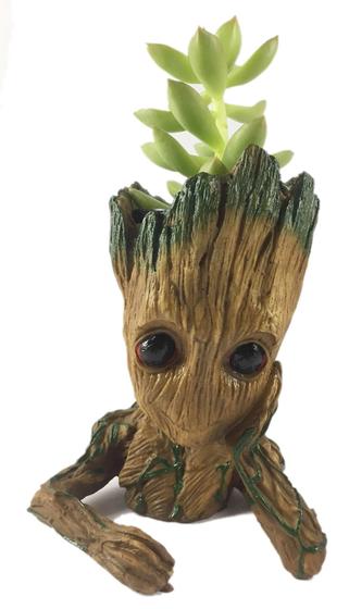 Imagem de Kit Baby Groot Mão No Rosto E Queixo Suculentas Porta Objeto