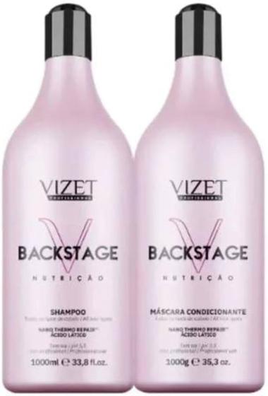 Imagem de Kit Backstage Nutrição Intensiva Shampoo + Máscara Vizet 1LT
