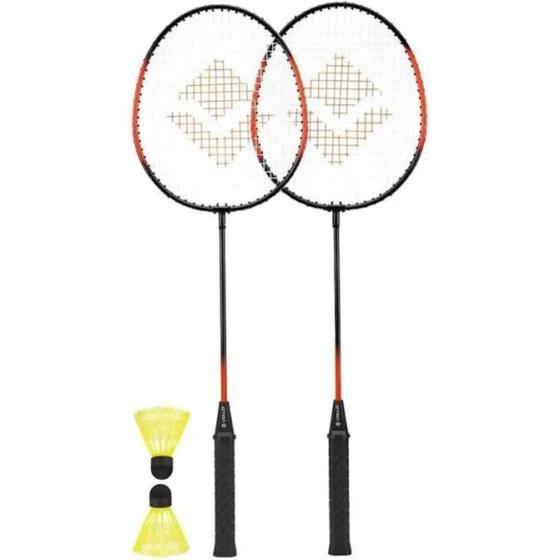 Imagem de Kit Badminton 2 Raquetes E 2 Petecas Nylon Vollo