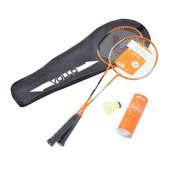 Imagem de Kit Badminton Vollo 2 Raquetes + 3 Petecas + Raqueteira