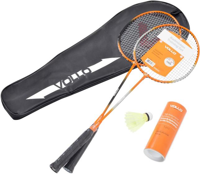 Imagem de Kit Badminton VOLLO VB002 com 2 Raquetes e 3 Petecas