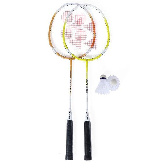Imagem de Kit Badminton Yonex GR-505 com 2 Raquetes e 2 Petecas