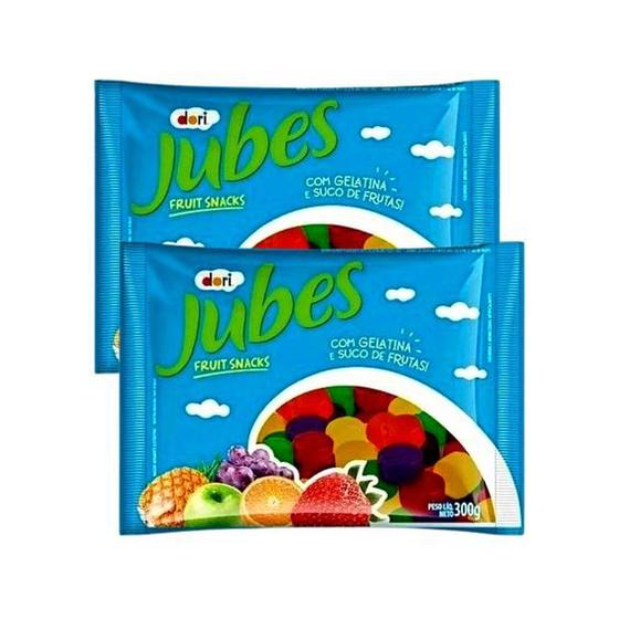 Imagem de Kit Bala de Goma Docinhas Fruit Snacks Dori 2 Pct de 300g