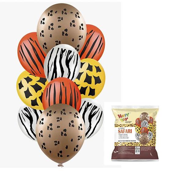 Imagem de Kit Balao Buque com 10 Unidades Balões Latex Bexiga Kit Para Decoração de Festas