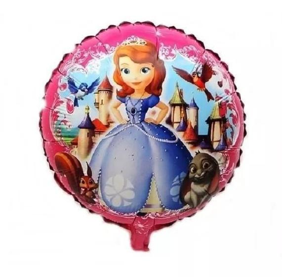 Imagem de Kit Balão Metalizado Princesa Sofia 45Cm Com 2 Unidades