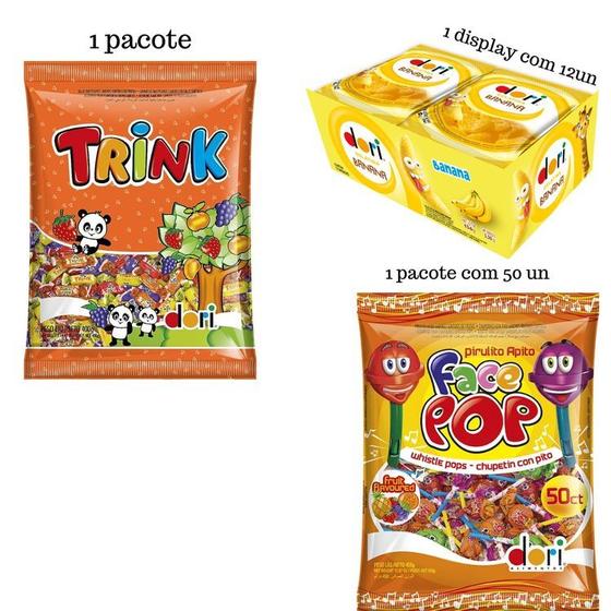 Imagem de Kit Balas Mais Pirulito com Apito no Palito Festa Crianças