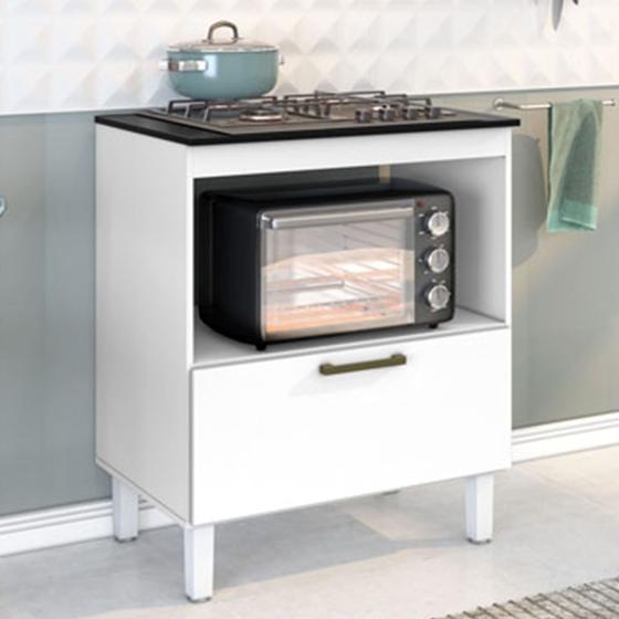 Imagem de Kit Balcão Cooktop 1 Porta com Fogão Chef 4 Bocas Bivolt