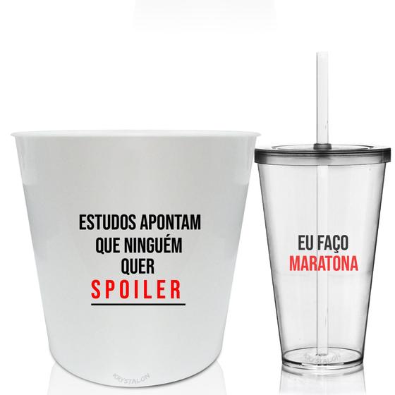 Imagem de Kit Balde De Pipoca E Copo Personalizados - Spoilers