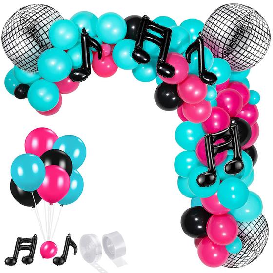 Imagem de Kit Balloon Garland Arch Skylety Music Birthday Decor