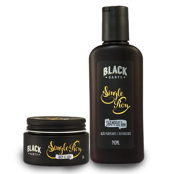 Imagem de Kit Balm em Cera + Shampoo para Barba Black Barts Single Ron