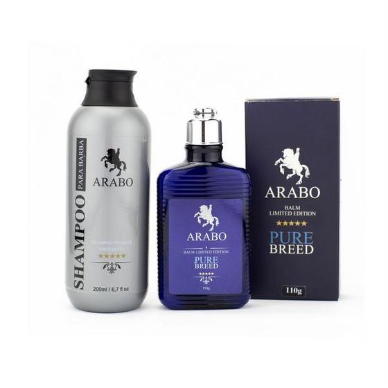Imagem de Kit Balm p/ Barba Premium - Shampoo para Barba 200ml - ARABO
