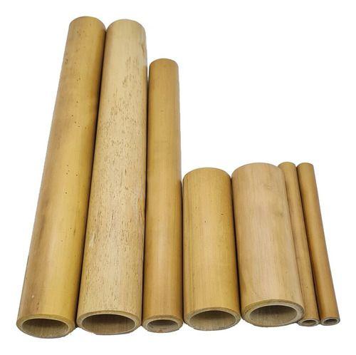 Kit Bambuterapia com 7 Peças Rolo Massagem Corporal Facial Modeladora Natural - Vctec