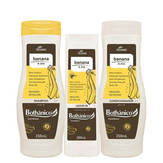 Imagem de Kit Banana e Chia Bothânico Shampoo e Condic 250g + Leave In