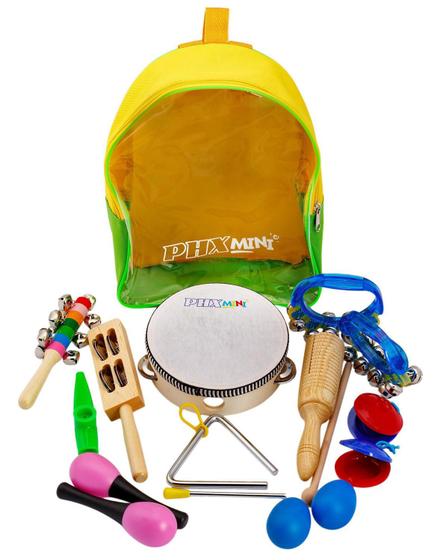 Kit Bandinha Infantil com 10 Instrumentos PHX TZ10-1 Menor preço em Kit Bandinha Infantil com 10 Instrumentos PHX TZ10-1