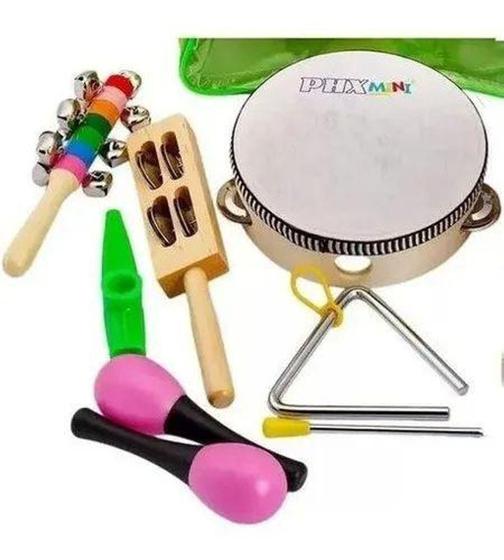 Imagem de Kit Bandinha Infantil Phx Tz10-1 C/10 Instrumentos Com Mochila