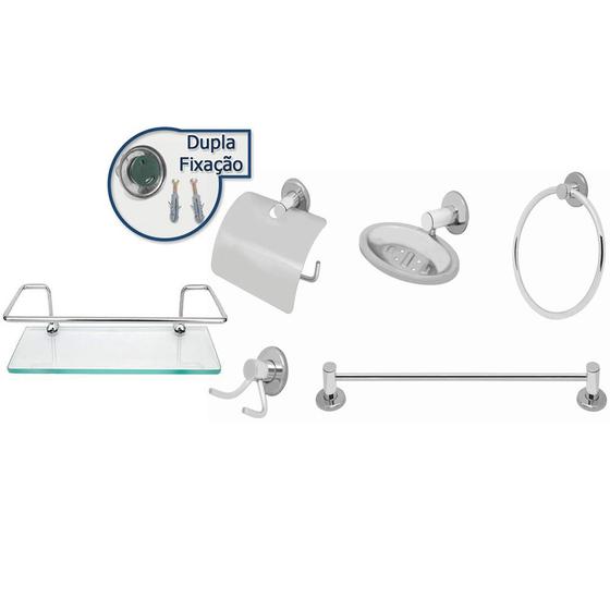 Kit Banheiro Inox 6pcs Com Porta Shampoo Reto 30cm Vidro 6mm Linha Stander é boa?