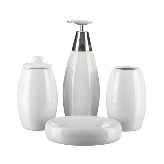 Kit Banheiro Lavabo Conjunto Porta Algodão Saboneteira é boa?