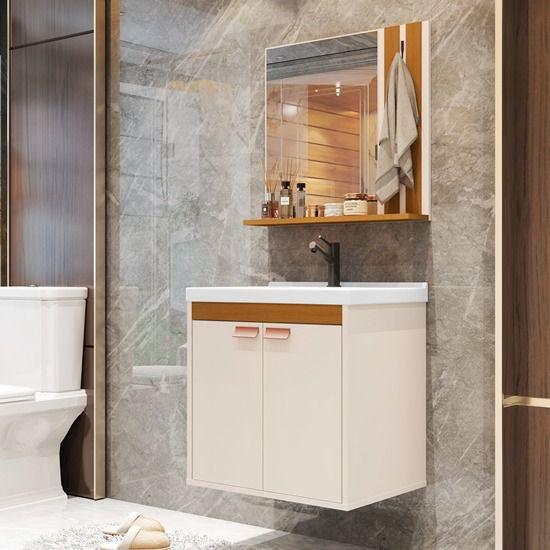 Imagem de Kit Banheiro Palas Madrid Balcão Cuba e Espelho - Diversas Cores - Comprar Móveis em Casa